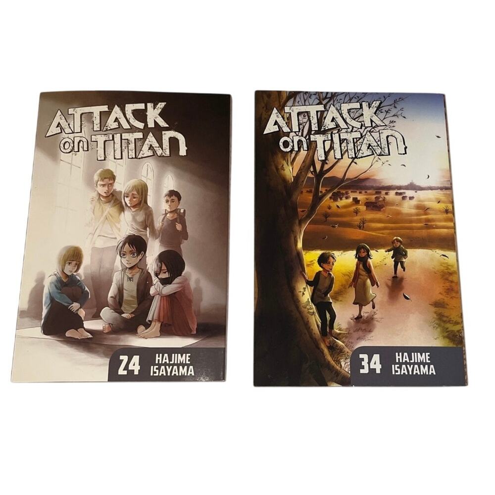 Attack on Titan by Hajime Isayama VOL. 24 & 34  - Kodansha Comics NEW